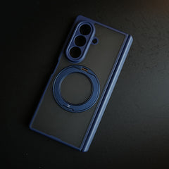Magnetic Frosted Armor Case for Samsung Galaxy Z fold 8 Ultra | Rotating Metal Stand