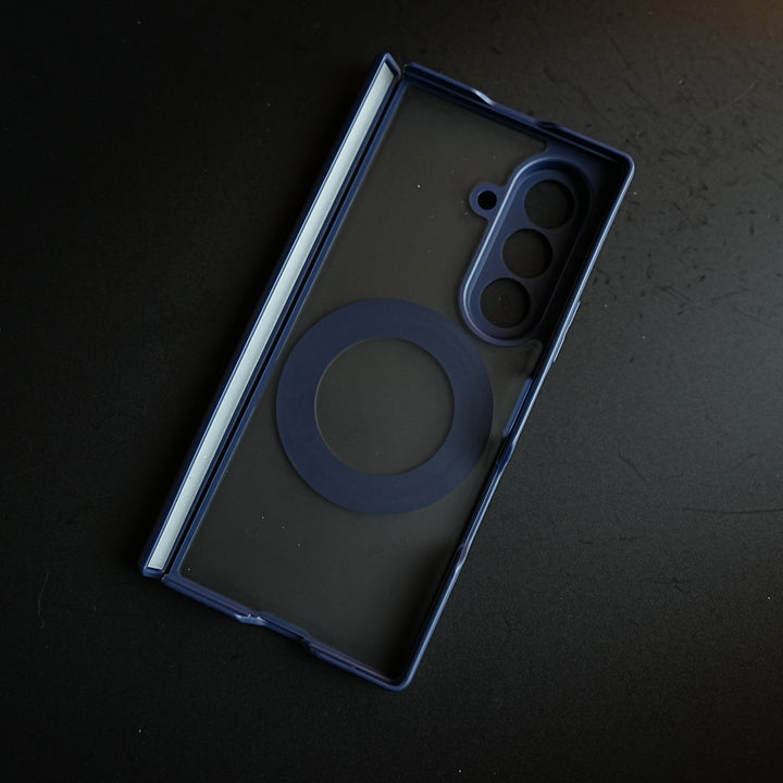Magnetic Frosted Armor Case for Samsung Galaxy Z fold 8 Ultra | Rotating Metal Stand