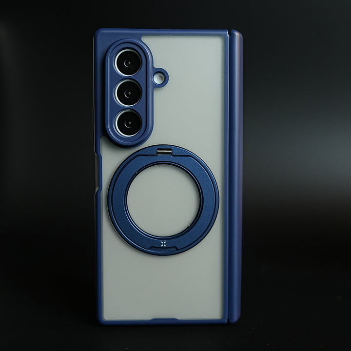 Magnetic Frosted Armor Case for Samsung Galaxy Z fold 8 Ultra | Rotating Metal Stand