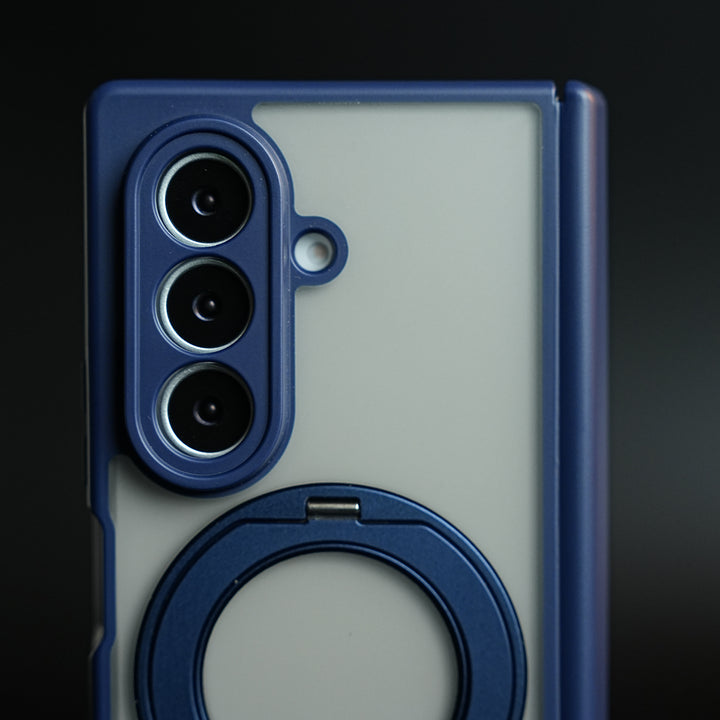 Magnetic Frosted Armor Case for Samsung Galaxy Z fold 8 Ultra | Rotating Metal Stand