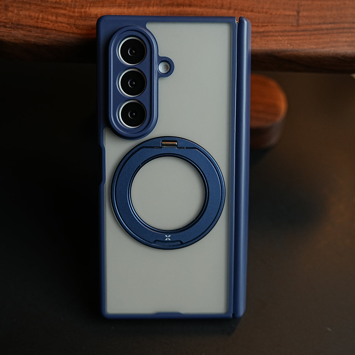 Magnetic Frosted Armor Case for Samsung Galaxy Z fold 8 Ultra | Rotating Metal Stand