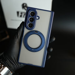 Magnetic Frosted Armor Case for Samsung Galaxy Z fold 8 Ultra | Rotating Metal Stand