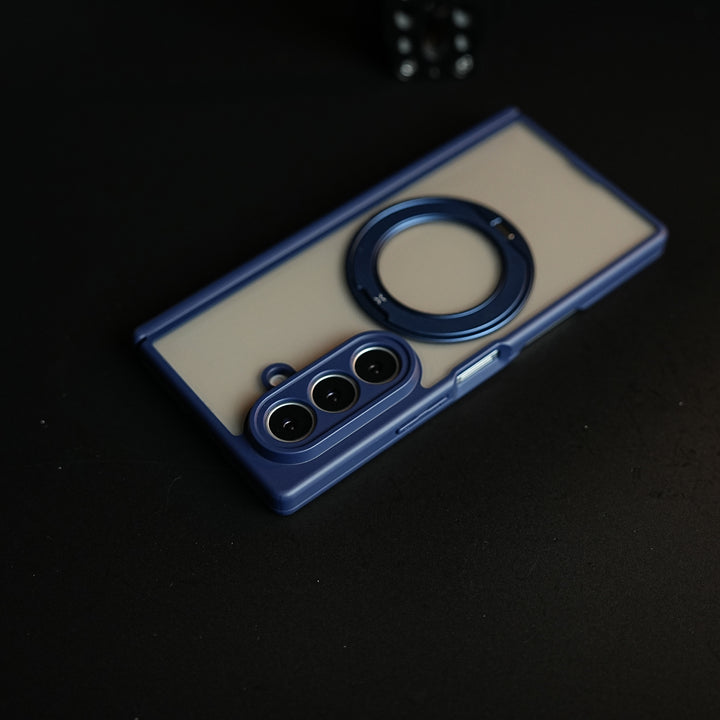 Magnetic Frosted Armor Case for Samsung Galaxy Z fold 8 Ultra | Rotating Metal Stand