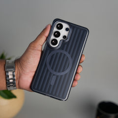 Galaxy S26 Ultra MagSafe Suitcase Design Case | Shiny Texture Back Cover