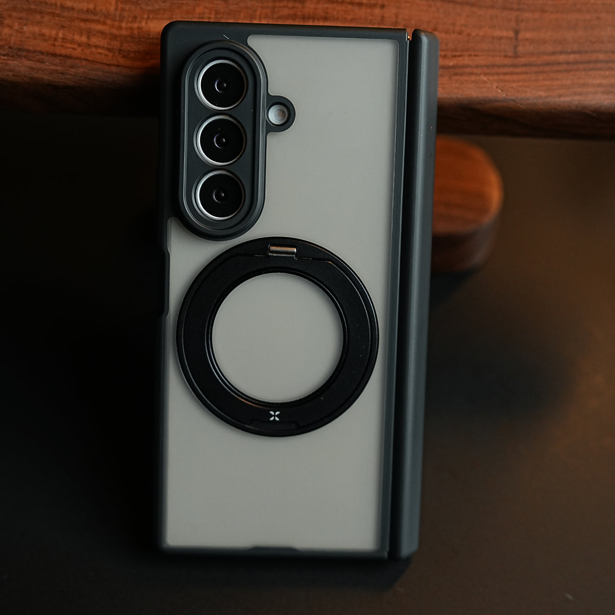 Magnetic Frosted Armor Case for Samsung Galaxy Z fold 8 Ultra | Rotating Metal Stand