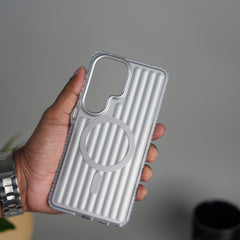 Galaxy S26 Ultra MagSafe Suitcase Design Case | Shiny Texture Back Cover