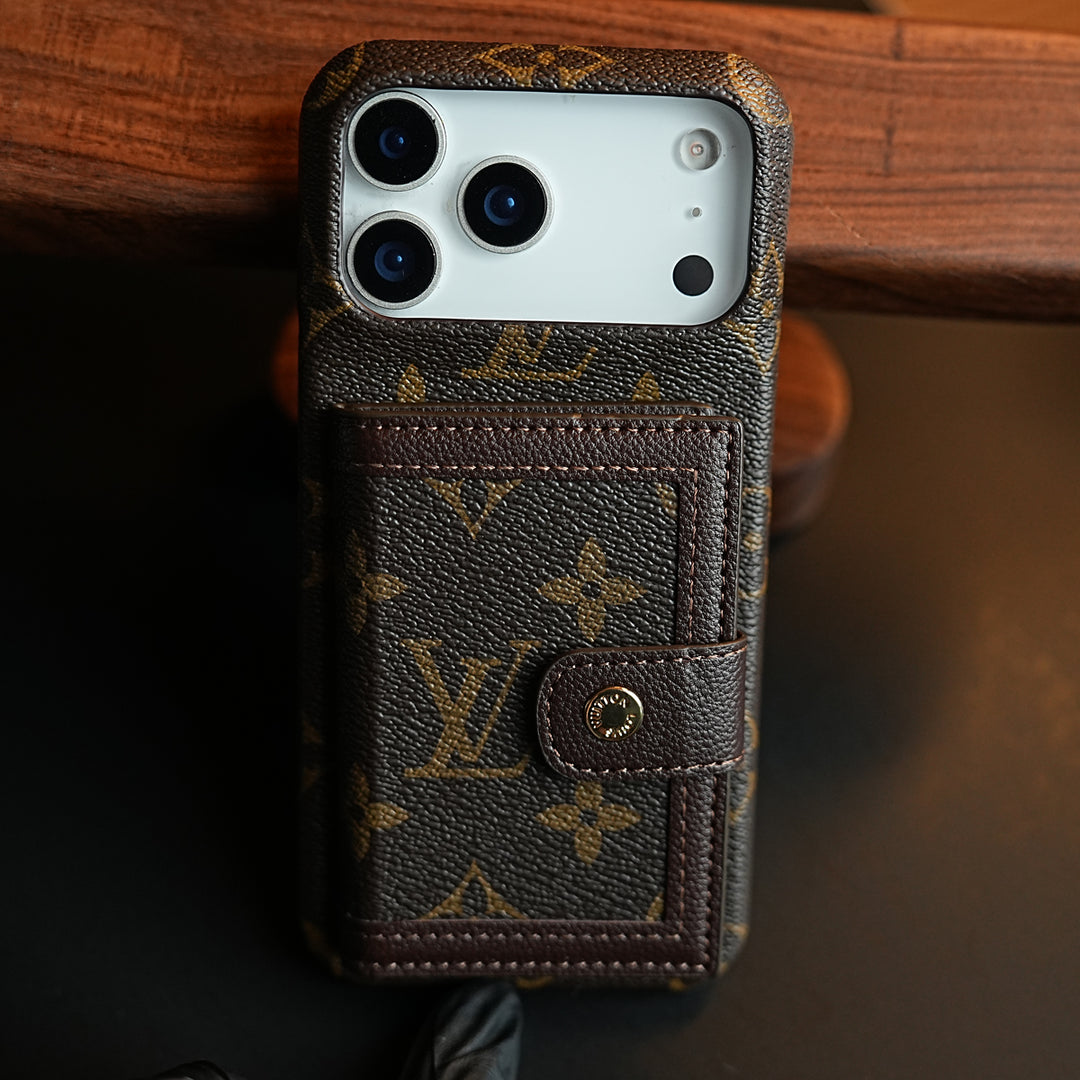 Vintage Pattern Wallet Case for iPhone Series | Card Holder Cover