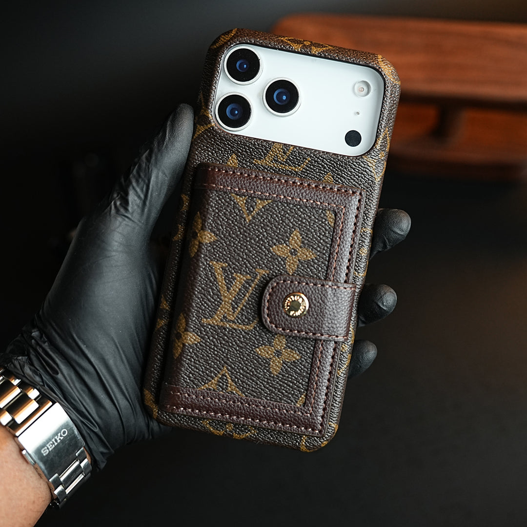 Vintage Pattern Wallet Case for iPhone Series | Card Holder Cover