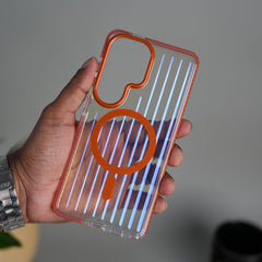 Galaxy S26 Ultra Transparent MagSafe Suitcase Design Case Back Cover