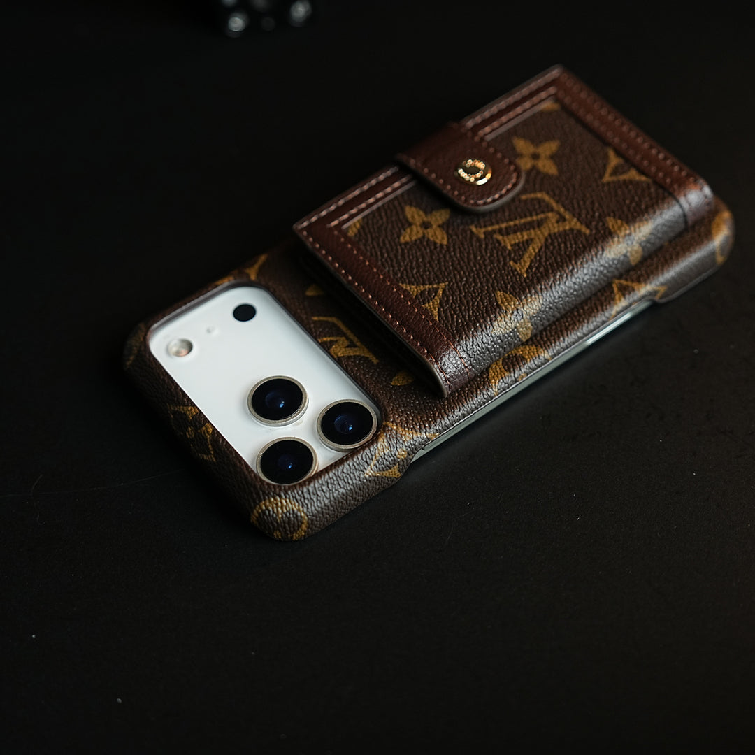 Vintage Pattern Wallet Case for iPhone Series | Card Holder Cover