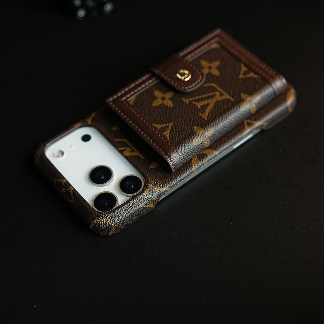 Vintage Pattern Wallet Case for iPhone Series | Card Holder Cover