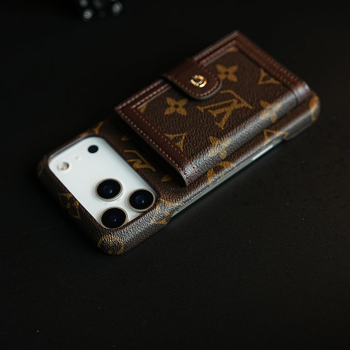 Vintage Pattern Wallet Case for iPhone Series | Card Holder Cover