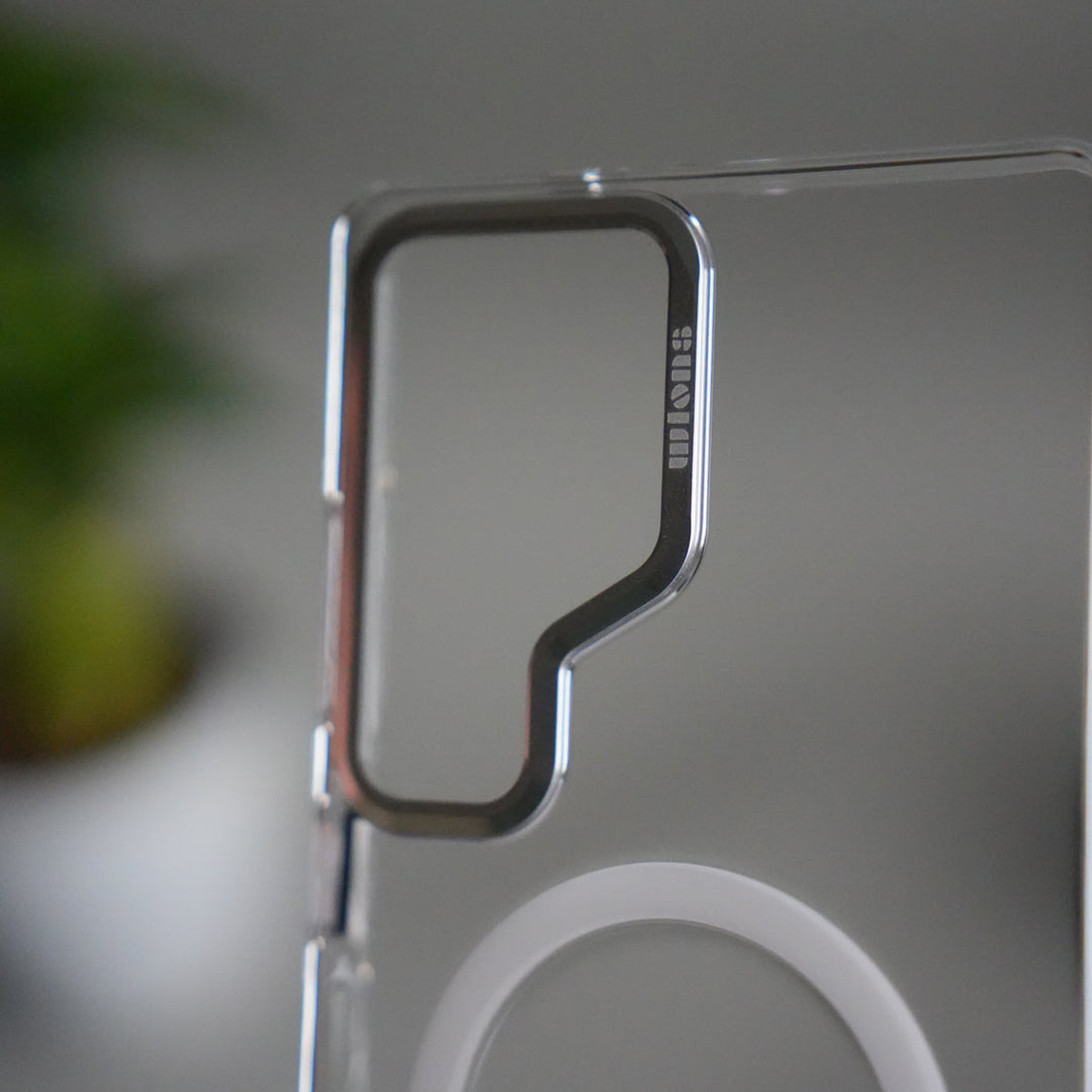 Galaxy S25 Ultra Metal Camera Ring Crystal Clear Shell Case | Shockproof Slim Cover