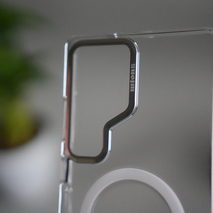 Galaxy S25 Ultra Metal Camera Ring Crystal Clear Shell Case | Shockproof Slim Cover