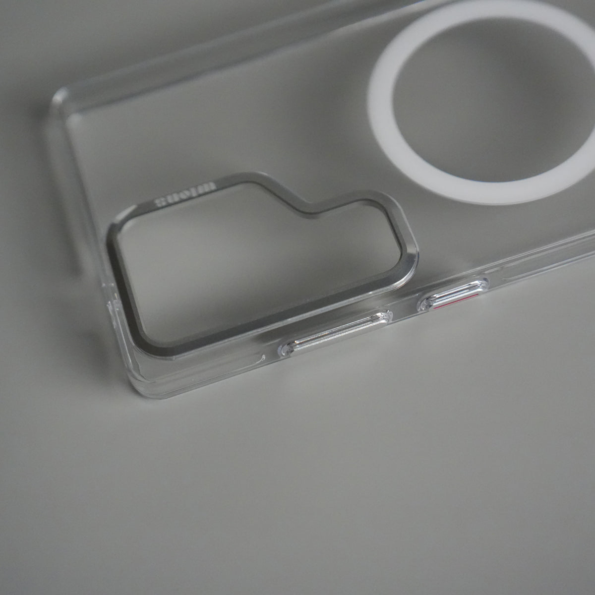 Galaxy S24 Ultra Metal Camera Ring Crystal Clear Shell Case | Shockproof Slim Cover