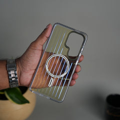 Galaxy S26 Ultra Transparent MagSafe Suitcase Design Case Back Cover
