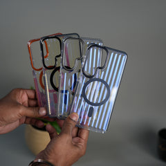 Galaxy S26 Ultra Transparent MagSafe Suitcase Design Case Back Cover