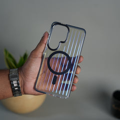 Galaxy S26 Ultra Transparent MagSafe Suitcase Design Case Back Cover