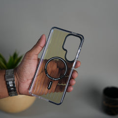 Galaxy S26 Ultra Transparent MagSafe Suitcase Design Case Back Cover