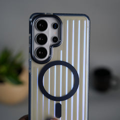 Galaxy S26 Ultra Transparent MagSafe Suitcase Design Case Back Cover