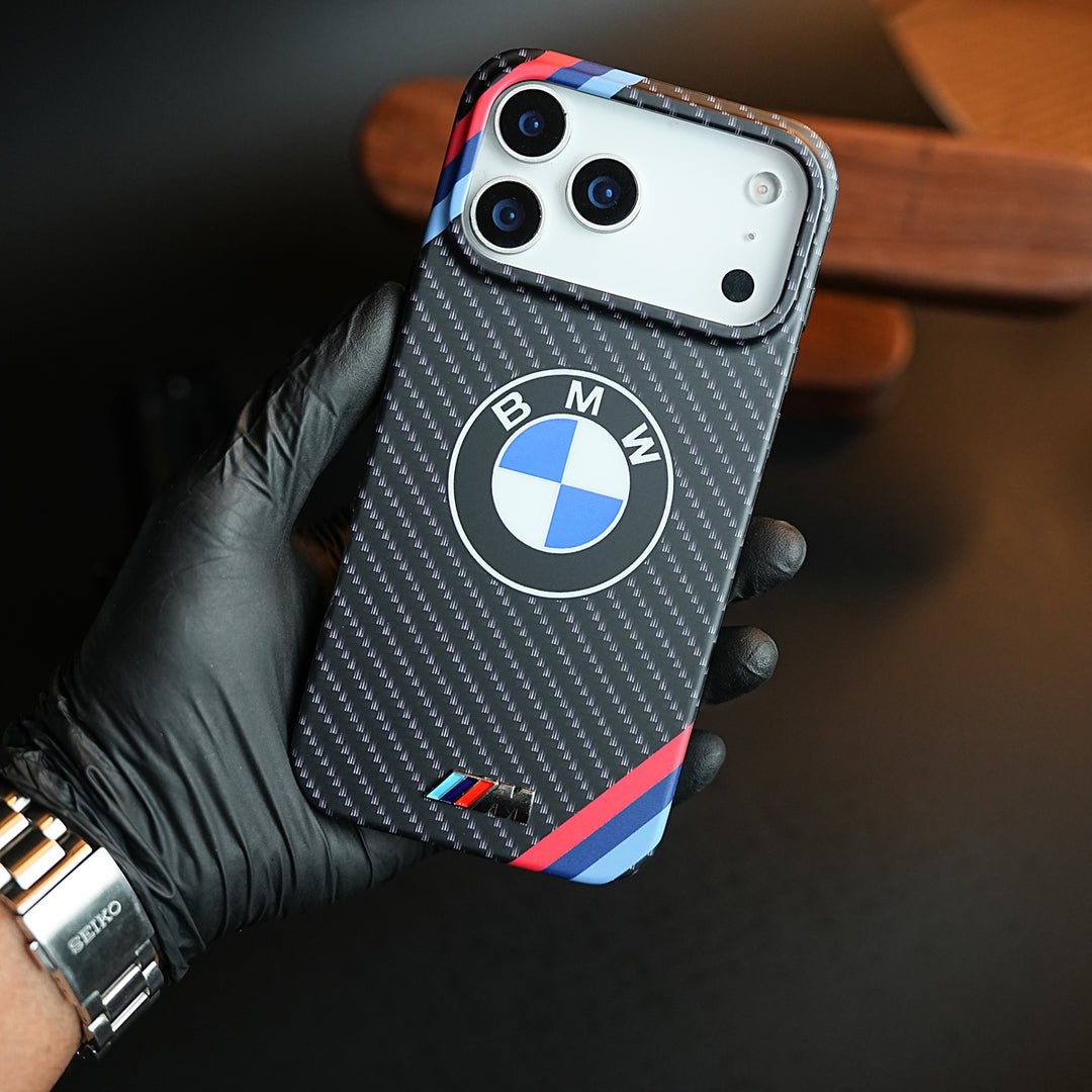 Carbon Fiber Texture Motorsport Case for iPhone 17 Pro Max | Racing Style Cover