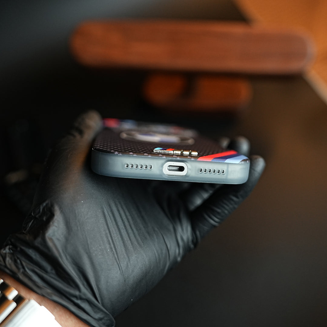 Carbon Fiber Texture Motorsport Case for iPhone 17 Pro Max | Racing Style Cover