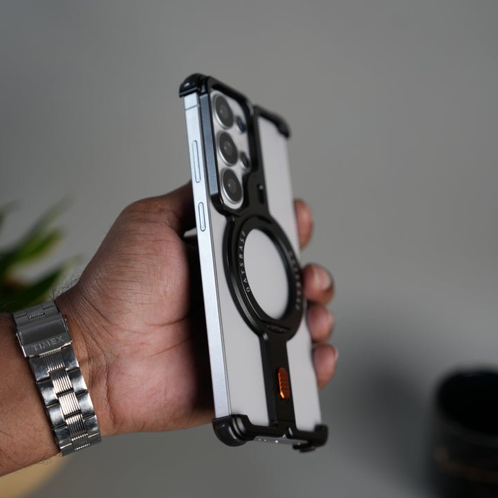 Galaxy S26 Ultra Aluminium Metal Frame Rotating Kickstand Case