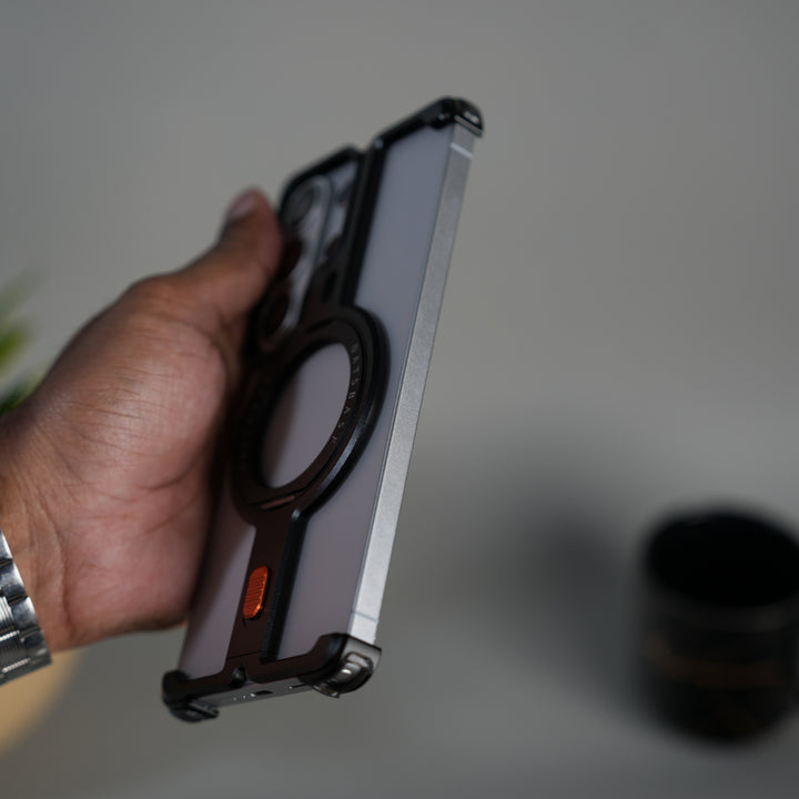 Galaxy S26 Ultra Aluminium Metal Frame Rotating Kickstand Case