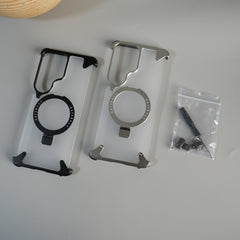 Samsung Galaxy S26 Ultra Frosted Frameless Metal Kickstand Case