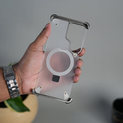 Samsung Galaxy S26 Ultra Frosted Frameless Metal Kickstand Case