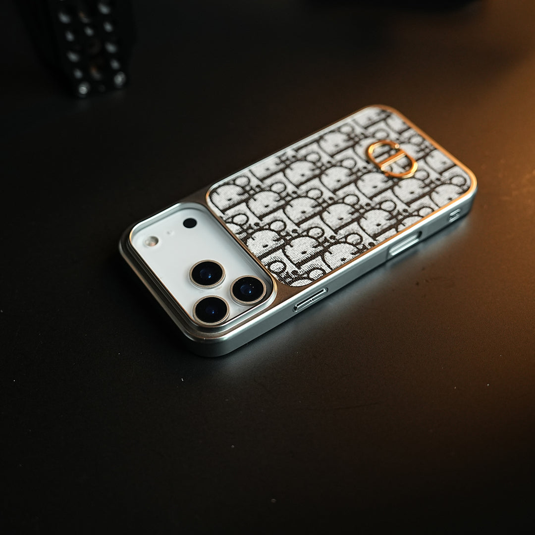 Luxury Pattern Case for iPhone 17 Series | Metallic Frame Protective Cover