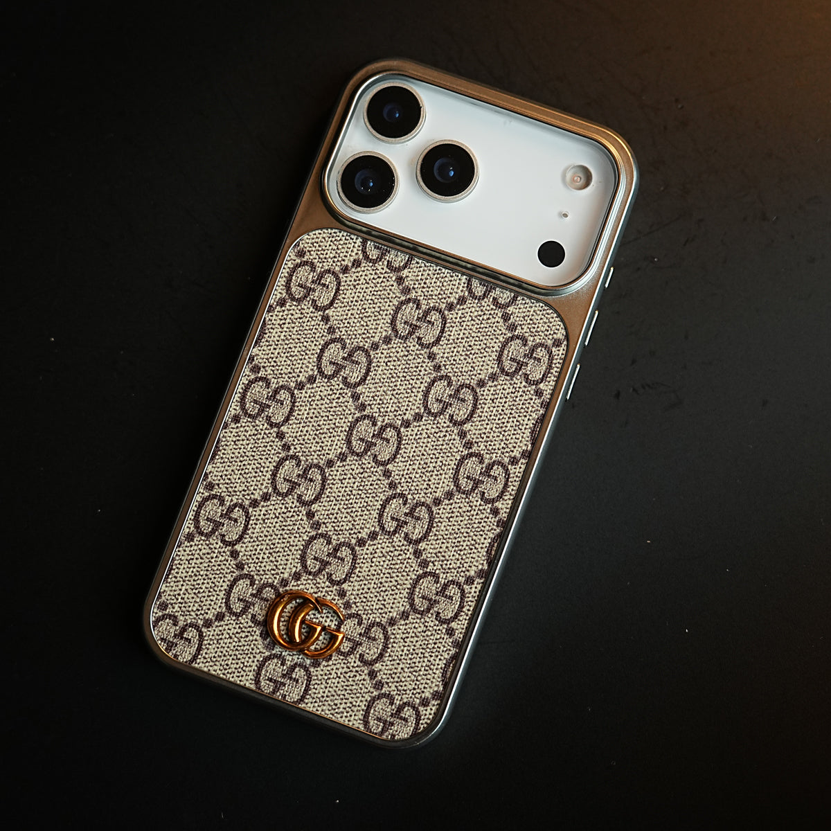 Luxury Woven Pattern Case for iPhone 17 Pro Max | Metallic Frame Protective Cover