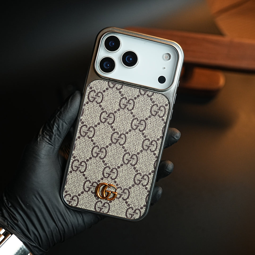 Luxury Woven Pattern Case for iPhone 17 Pro Max | Metallic Frame Protective Cover