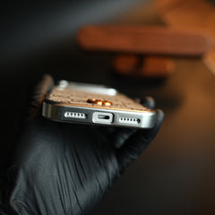 Luxury Woven Pattern Case for iPhone 17 Pro Max | Metallic Frame Protective Cover