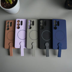 Galaxy S26 Ultra Silicone Case | Magnetic Ring | Silicone Grip Strap Cover