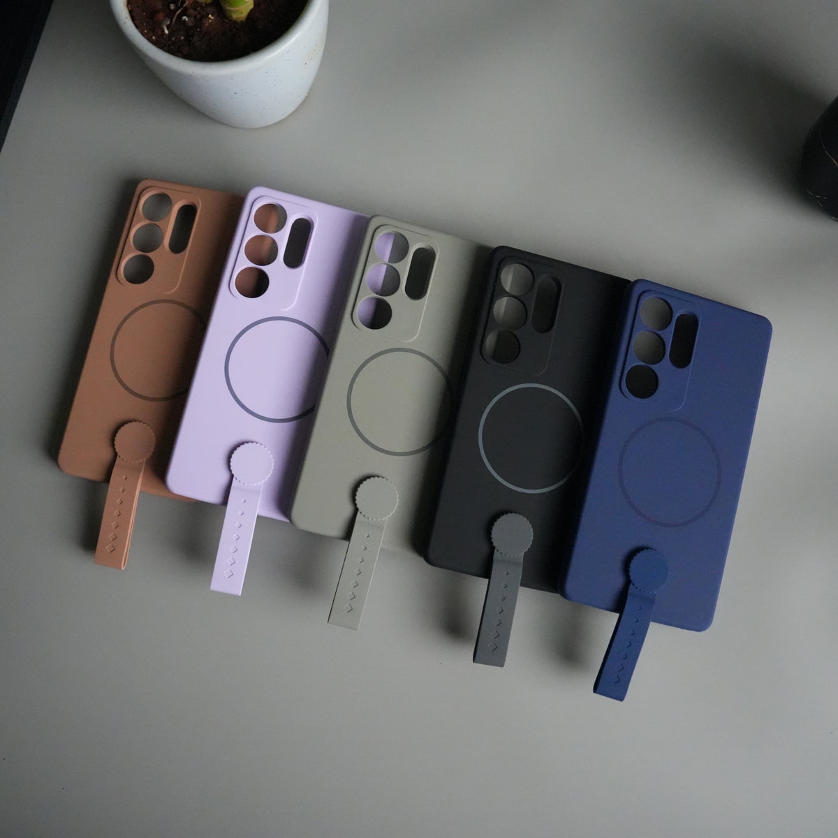Galaxy S26 Ultra Silicone Case | Magnetic Ring | Silicone Grip Strap Cover