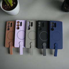 Galaxy S26 Ultra Silicone Case | Magnetic Ring | Silicone Grip Strap Cover