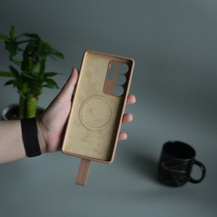 Galaxy S24 Ultra Silicone Case | Magnetic Ring | Silicone Grip Strap Cover