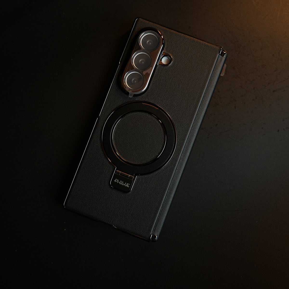 Leather Texture Case for Samsung Galaxy Z Fold 8 Ultra | Ring Stand & Screen Protector