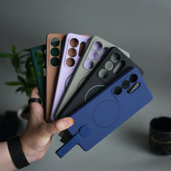 Galaxy S26 Ultra Silicone Case | Magnetic Ring | Silicone Grip Strap Cover