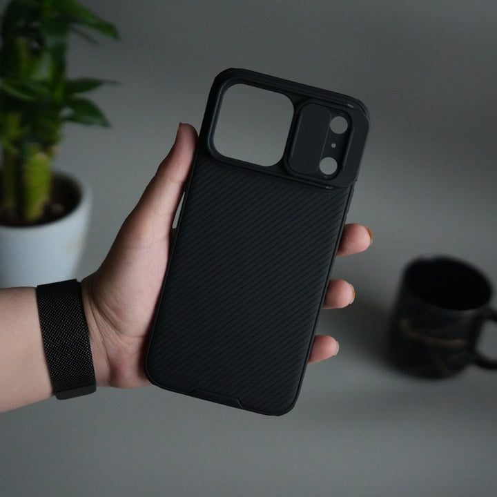 Nillkin iPhone 17 Pro Max Camera Shutter Case | Slim Shockproof Privacy Cover with Lens Protection