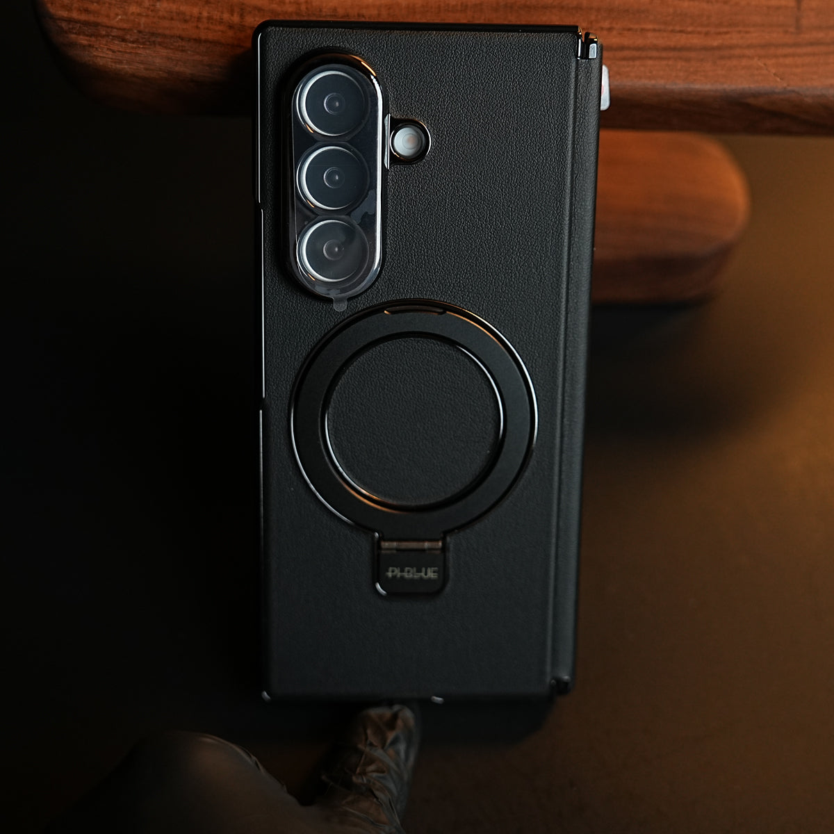 Leather Texture Case for Samsung Galaxy Z Fold 8 Ultra | Ring Stand & Screen Protector