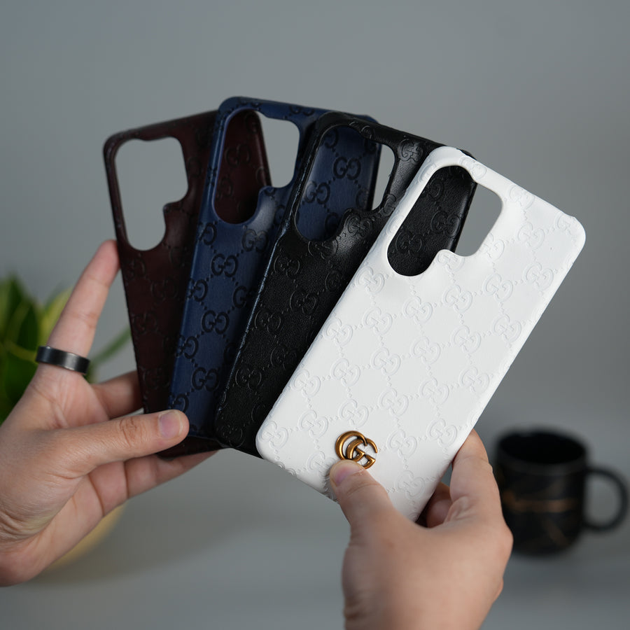Galaxy S26 Ultra Luxury GG Fashion Leather Brand Case Cover