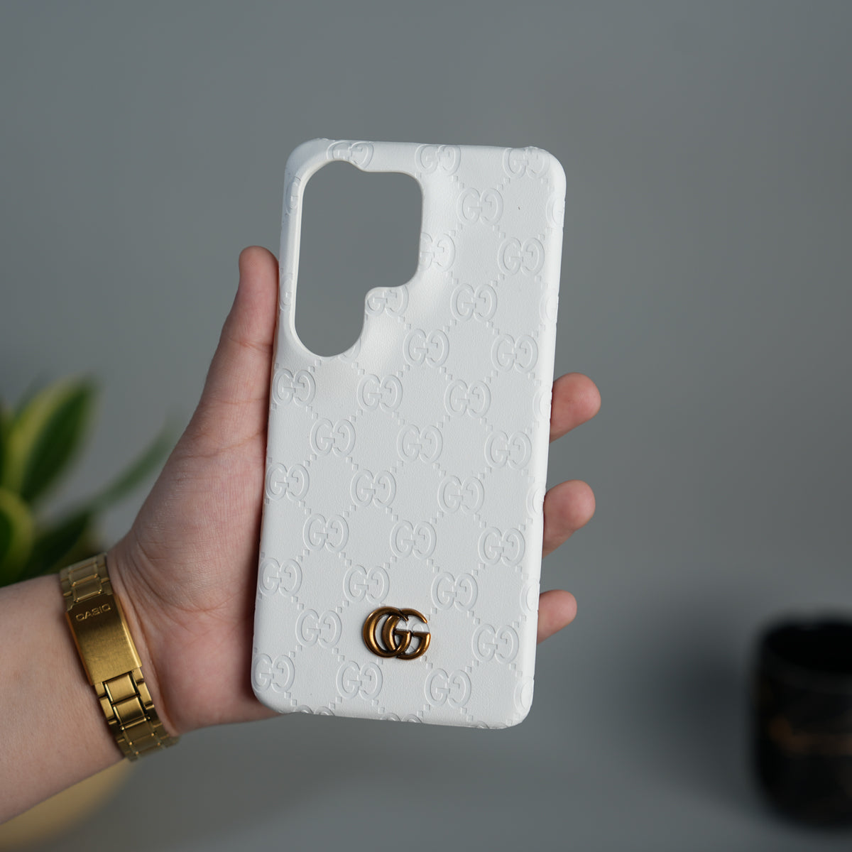 Galaxy S26 Ultra Luxury GG Fashion Leather Brand Case Cover