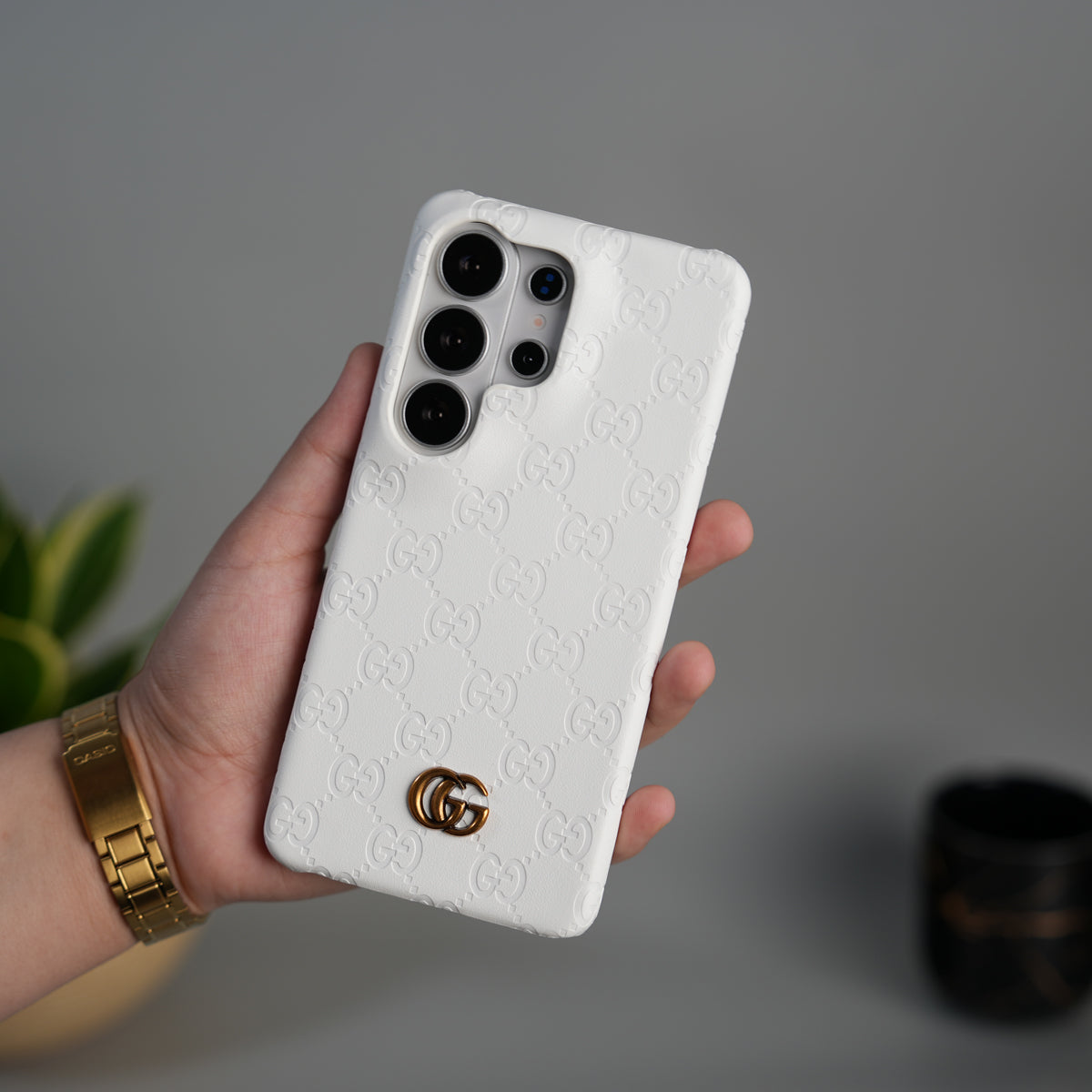Galaxy S26 Ultra Luxury GG Fashion Leather Brand Case Cover