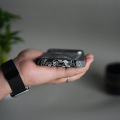 iPhone 18 Series Carbon Fiber Texture Design Hard Pc MagSafe Case Cover (Gray Tiger)