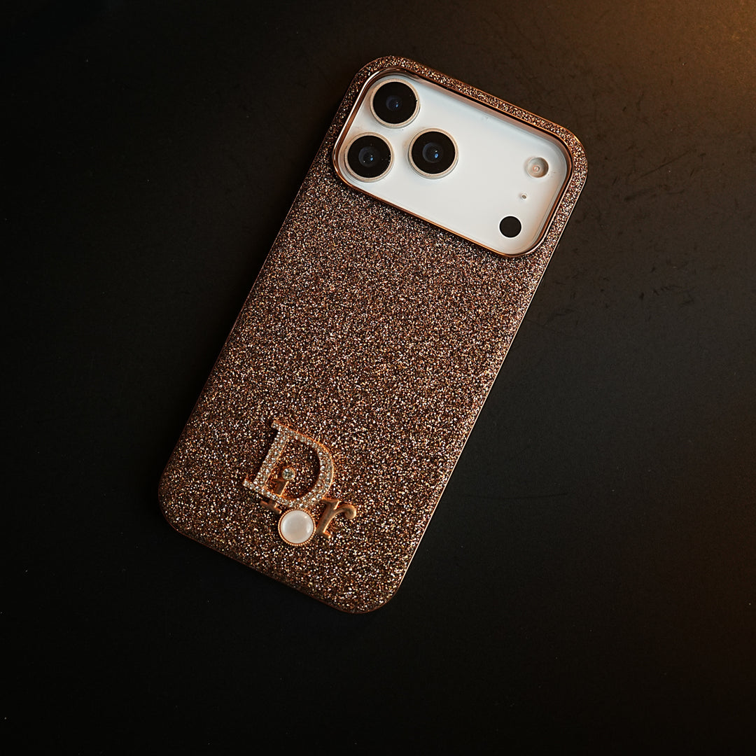 Luxury Glitter Case with 3D Metal Emblem for iPhone 17 Series | Premium Sparkle Finish