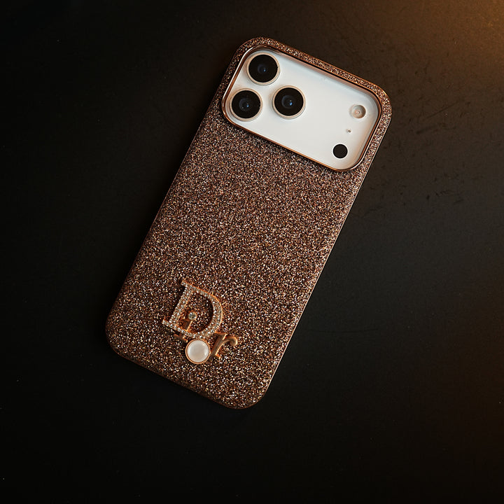 Luxury Glitter Case with 3D Metal Emblem for iPhone 17 Series | Premium Sparkle Finish