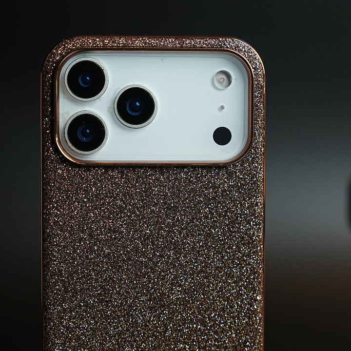 Luxury Glitter Case with 3D Metal Emblem for iPhone 17 Series | Premium Sparkle Finish