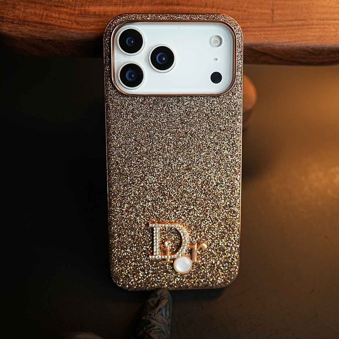 Luxury Glitter Case with 3D Metal Emblem for iPhone 17 Series | Premium Sparkle Finish